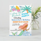 Alle meisjes in de meisjespool roepen op Birthday Kaart (Staand voorkant)