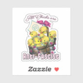 Alle meisjes zijn anti-fascistisch sticker (Vel)