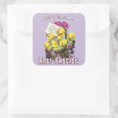 Alle meisjes zijn anti-fascistisch vierkante sticker (Tas)