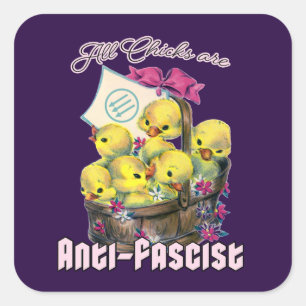 Alle meisjes zijn anti-fascistisch vierkante sticker