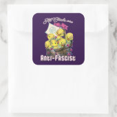 Alle meisjes zijn anti-fascistisch vierkante sticker (Tas)
