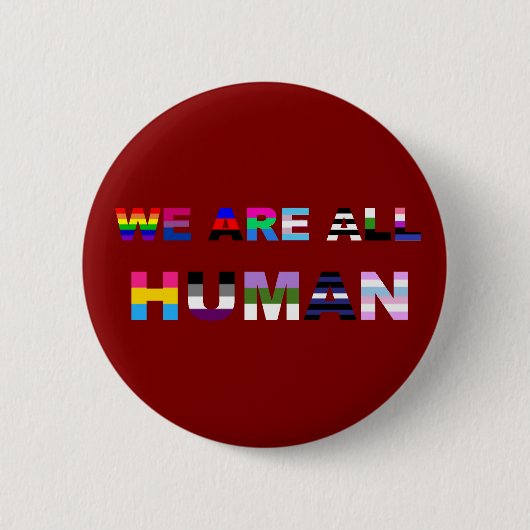 Alle menselijke rode ronde button 5,7 cm (Voorkant)