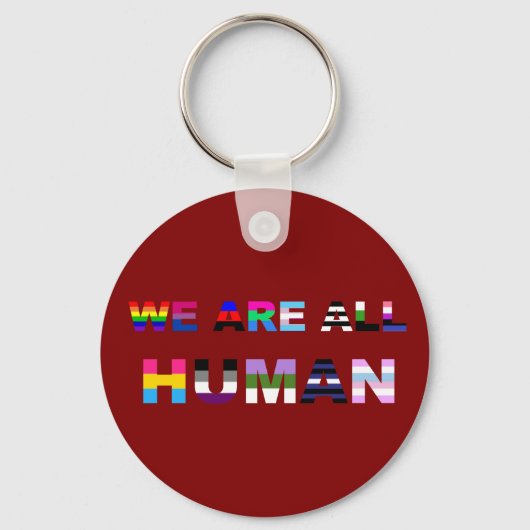 Alle menselijke rode sleutelhanger (Voorkant)
