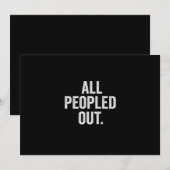 Alle mensen hebben een grappige Introvert Gift Feestdagenkaart (Voorkant / Achterkant)