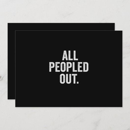 Alle mensen hebben een grappige Introvert Gift Feestdagenkaart (Voorkant / Achterkant)