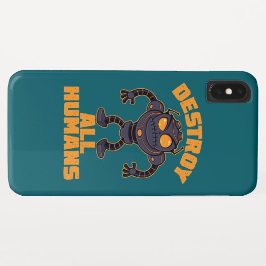 Alle mensen vernietigen Angry Robot Case-Mate iPhone Case (Achterkant (horizontaal))