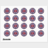 Alle Mensen Worden Gelijk Geschapen Grafische Vuur Ronde Sticker (Vel)