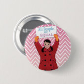 Alle mensen zijn gelijk ronde button 5,7 cm (Voorkant /achterkant)