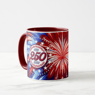 Alle Mensen Zijn Grafische Vuurwerk Rood Wit Blauw Mok