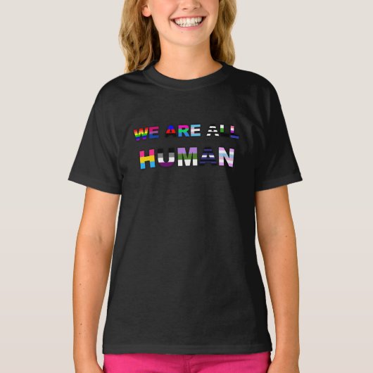 Alle mensen zijn zwart t-shirt (Voorkant)