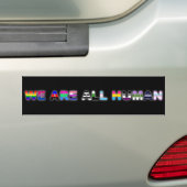 Alle mensen zwart bumpersticker (Op auto)