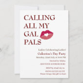 ALLE MIJN GAL PAL Galentine's Day Girls night Kaart (Voorkant)