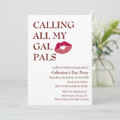 ALLE MIJN GAL PAL Galentine's Day Girls night Kaart (Staand voorkant)
