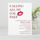 ALLE MIJN GAL PALS Funny Bachelorette Weekend NOEM Kaart (Staand voorkant)