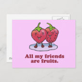 ALLE MIJN VRIENDEN ZIJN FRUITS BRIEFKAART (Voorkant / Achterkant)