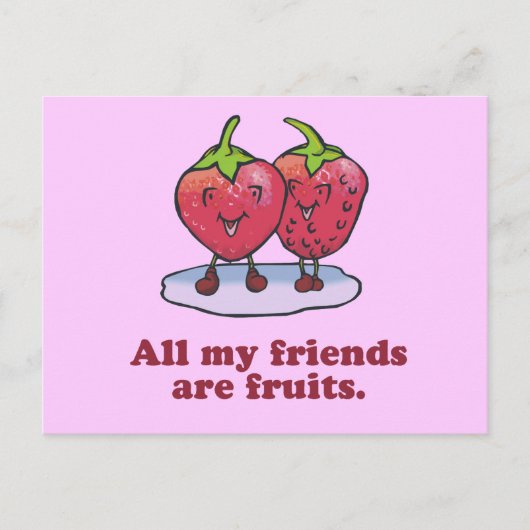 ALLE MIJN VRIENDEN ZIJN FRUITS BRIEFKAART (Voorkant)