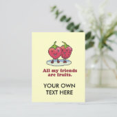 ALLE MIJN VRIENDEN ZIJN FRUITS BRIEFKAART (Staand voorkant)
