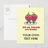 ALLE MIJN VRIENDEN ZIJN FRUITS BRIEFKAART (Voorkant / Achterkant)