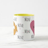 Alle "Mine" Grappige Schattigee Puffer Liefde Scha Mok (Midden)