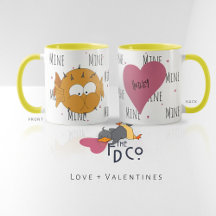 Alle "Mine" Grappige Schattigee Puffer Liefde Scha