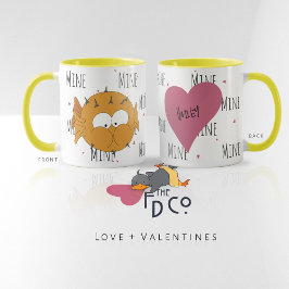 Alle "Mine" Grappige Schattigee Puffer Liefde Scha Mok