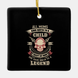 Alle moeders hebben een kind geboren keramisch ornament
