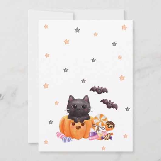 Alle Monsters Kostuum Halloween Verjaardag Kaart (Achterkant)