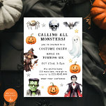 Alle Monsters Kostuum Halloween Verjaardag Kaart<br><div class="desc">De Calling All Monsters Costume Halloween Birthday Invitation is een leuke en spookachtige manier om vrienden en familie te verzamelen voor een Halloween-thema verjaardagsviering. Deze uitnodiging is voorzien van een speels ontwerp met levendige kleuren, met verschillende monsters en Halloween-elementen, waardoor de perfecte toon wordt gezet voor een kostuumfeest. Pas het...</div>