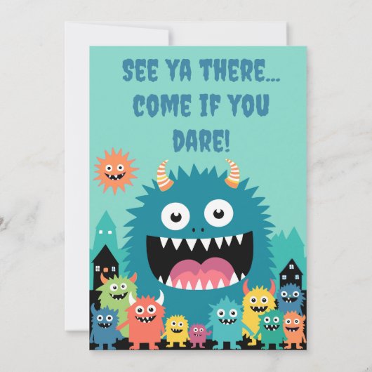 Alle monsters personaliseren kaart (Achterkant)