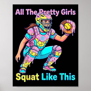 Alle mooie meisjes hurken zo Ijs Cream Sof Poster