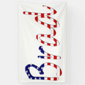 Alle namen die op de Amerikaanse vlag (h) staan Spandoek (Verticaal)