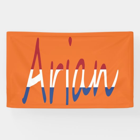 Alle namen die op de NLD-vlag op of achter de vlag Spandoek (Horizontaal)