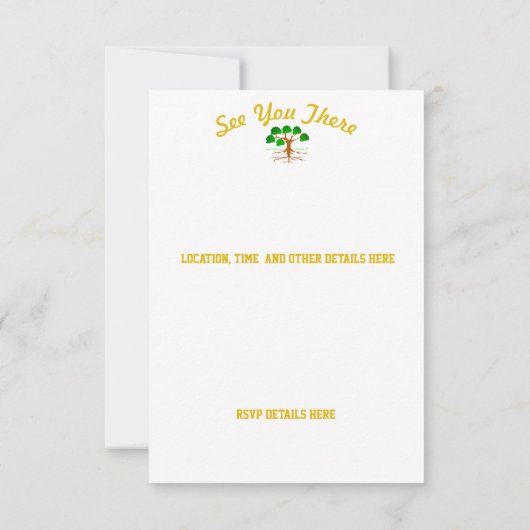 Alle namen en datums van witte familieresessie - save the date (Achterkant)