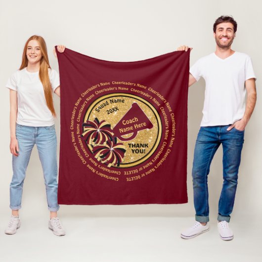 Alle namen van Cheerleader, Cheer Coach Gift Ideas Fleece Deken (In situ)