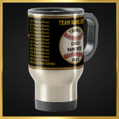 Alle namen van spelers op honkbal coach cadeau, Mo Reisbeker