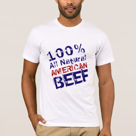 Alle natuurlijke Amerikaanse rundvlees T-shirt (Voorkant)