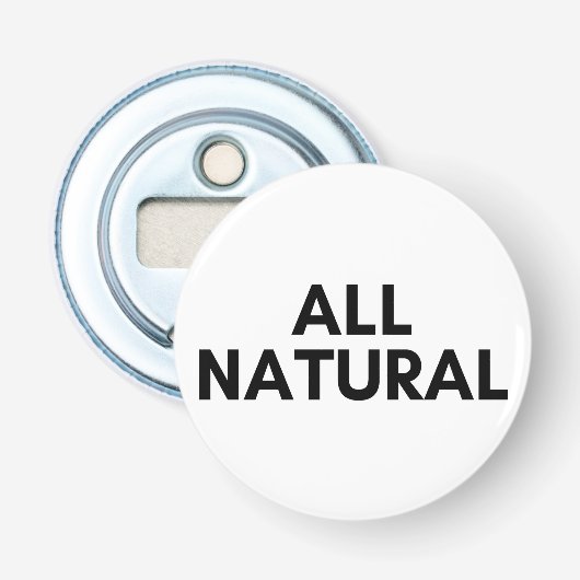 alle natuurlijke button flesopener (Voorkant)