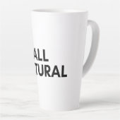 alle natuurlijke latte mok (Rechterhoek)