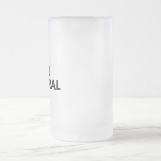 alle natuurlijke matglas bierpul (Center)