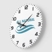 Alle natuurlijke minimalistische eco-vriendelijke  grote klok (Hoek)