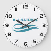 Alle natuurlijke minimalistische eco-vriendelijke  grote klok (Voorkant)