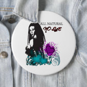 Alle natuurlijke No Lye Pin Ronde Button 6,0 Cm (In situ)