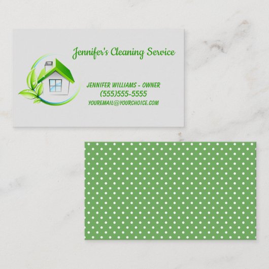 Alle natuurlijke reinigingsdiensten visitekaartje (Voorkant / Achterkant)