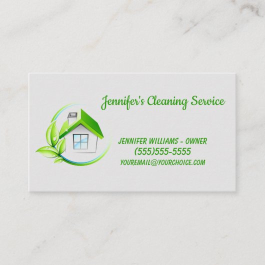 Alle natuurlijke reinigingsdiensten visitekaartje (Voorkant)