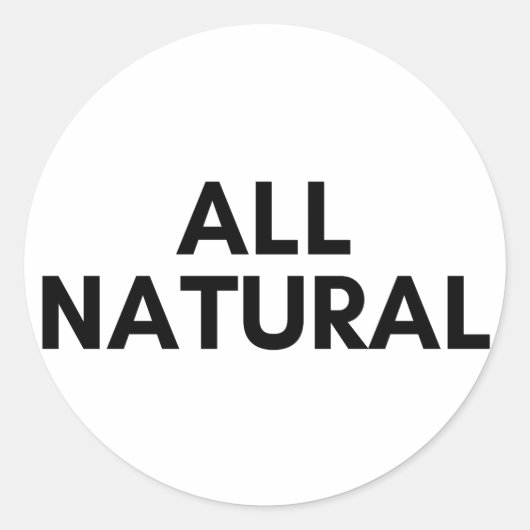 alle natuurlijke ronde sticker (Voorkant)