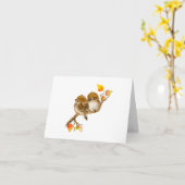 Alle nekontroomvogel blanco gevouwen Kaart (Gele Bloem)