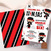 Alle Ninja's Jongens Verjaardag Kaart