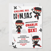 Alle Ninja's Jongens Verjaardag Kaart (Voorkant)