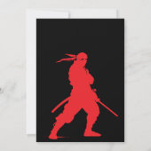 Alle Ninjas Silhouette Verjaardag Kaart (Achterkant)