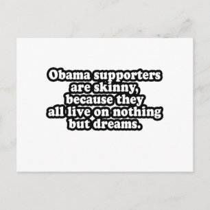 ALLE OBAMA-SUPPORTERS LEVEN OP DREAMS BRIEFKAART
